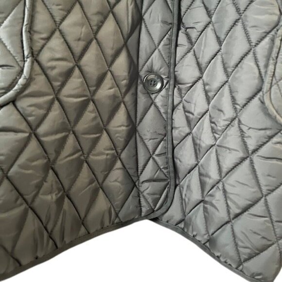 WOMAN WITHIN Black 2-in-1 Zip-Off Berber Quilted Jacket Button Down Plus Size 5X - Picture 6 of 14